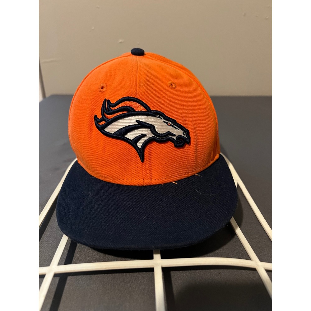 New Era 59FIFTY Denver Broncos Fitted Hat Orange Navy Blue NFL Size 6 3/4